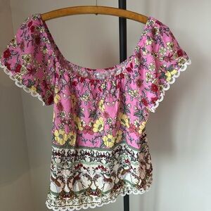 Grace & Lace Pink Floral Blouse